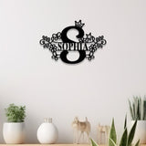 Custom Initial Baby Name Sign with Led Light, Personalized Children's Name Bedroom Sign, Nursery Sign, Baby Boy Girl Name Split Monogram