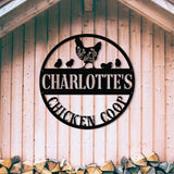 Personalized Floral Chicken Coop Sign with Led Light, Hen House Coop Sign, Farm Metal Sign, Metal Chicken Coop Sign, Custom Chicken Sign