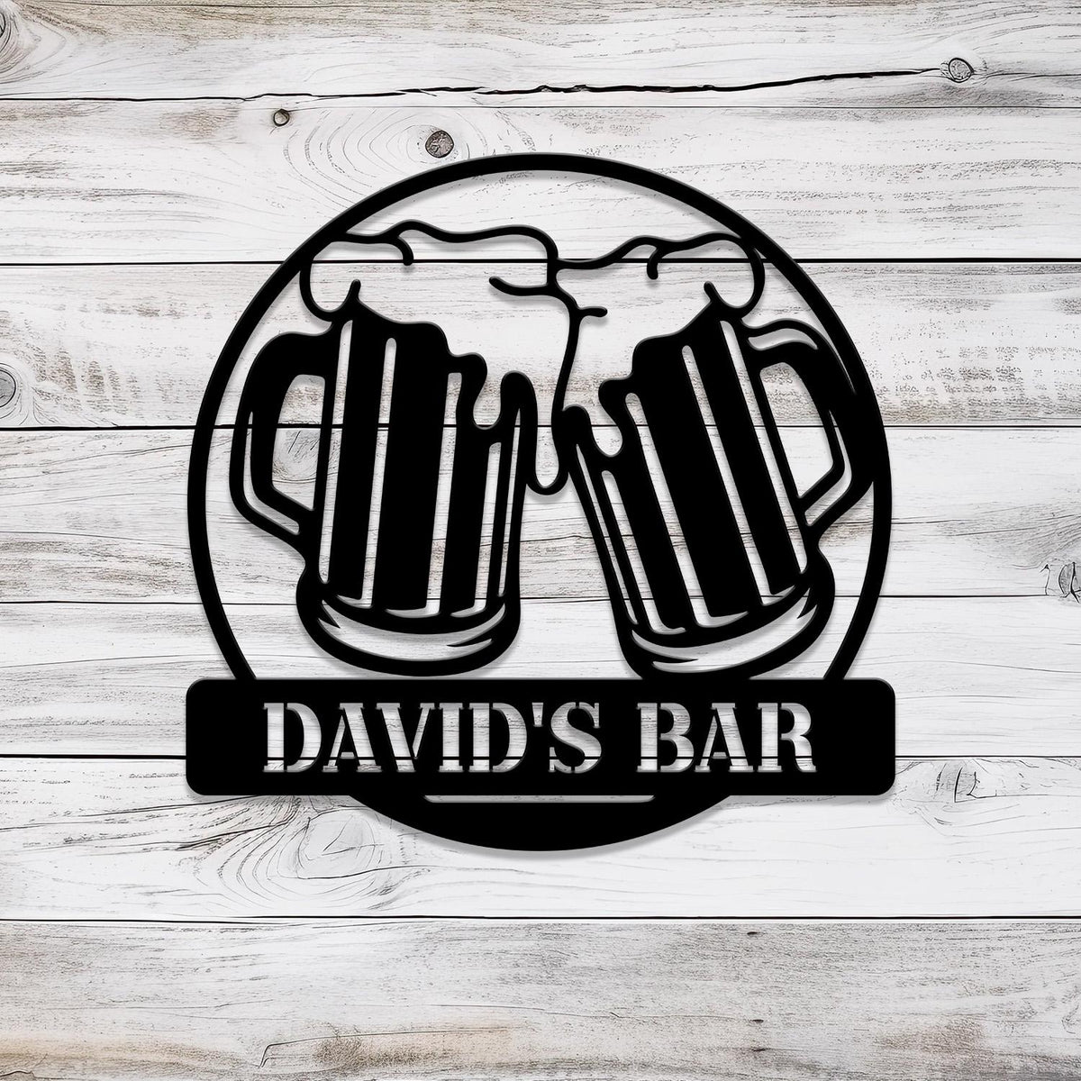 Custom Beer Bar Pub Metal Sign with Led Light, Personalized Beer Mug Cheers Name Sign Home Decor, Bar Pub Decoration Dinking Man Cave