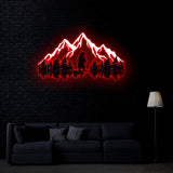 Bear & Mountain Forest Silhouette Metal Wall Art Nature Decor Gift, Nature Metal Wall Art Room Decor, Outdoor Decor, Housewarming Gifts