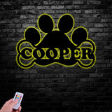 Pet Name Metal Sign, Dog House Name Plaque, Custom Dog Wall Sign, Pet Nameplate, Dog DÃ©cor, Personalized Dog Name Sign