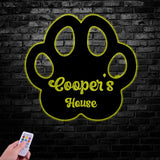 Pet Name Metal Sign, Personalized Dog Wall Sign, Dog House Name Plaque, Pet DÃ©cor, Custom Dog Name Sign, Kennel Nameplate
