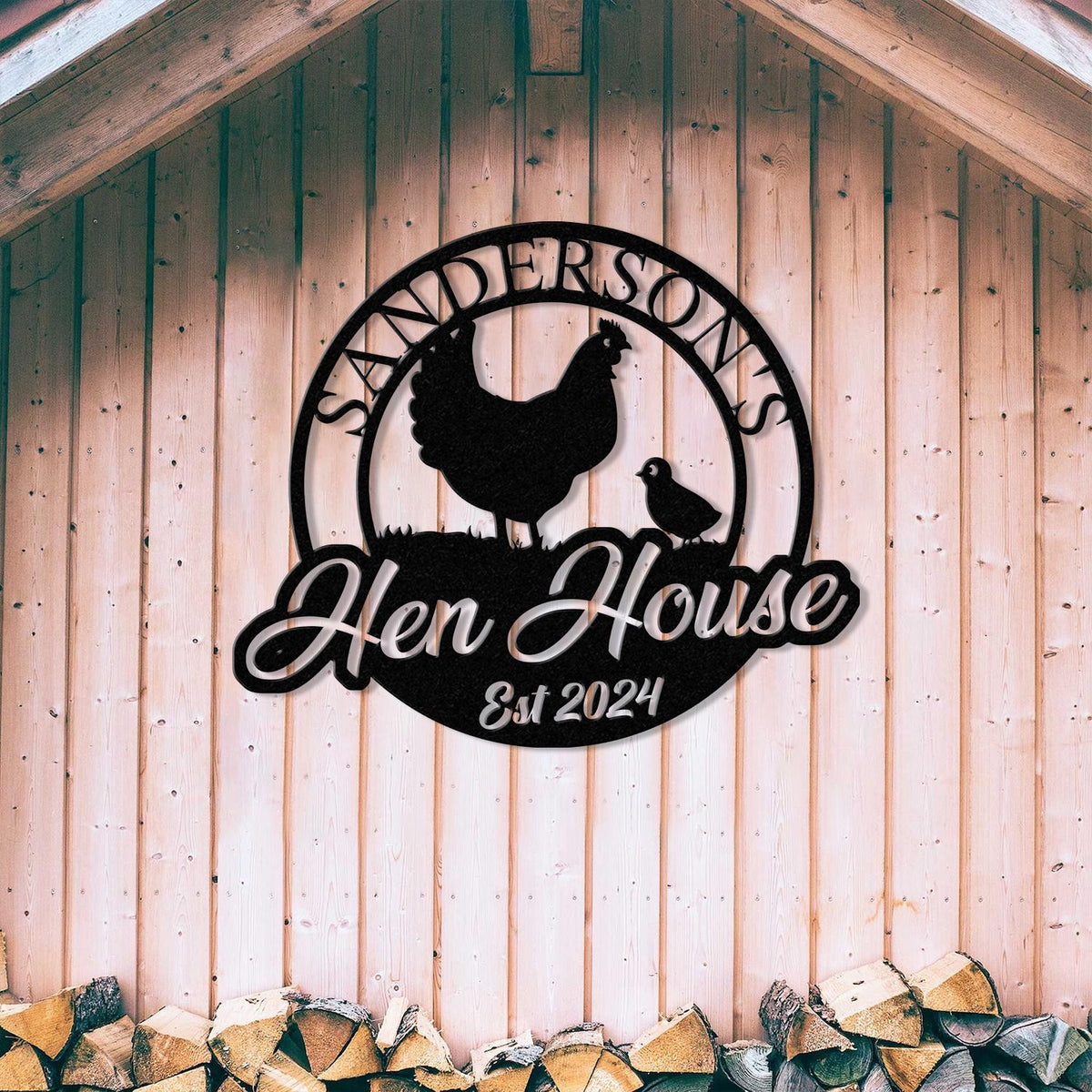 Personalized Hen House Sign with Led Light, Chicken Coop Sign, Farm Metal Sign, Metal Farm Coop Sign, Custom Chicken Coop Sign, Farm Decor