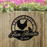 Personalized Hen House Sign with Led Light, Chicken Coop Sign, Farm Metal Sign, Metal Farm Coop Sign, Custom Chicken Coop Sign, Farm Decor