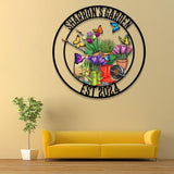 Custom Name Garden Tools Sign, Custom Metal Hanging Garden Plaque, Personalized Metal Gardening Present, Gardener Name Sign, Yard Decor