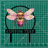 Custom Honey Bee Garden Stake, Personalized Metal Sign, Yard Decor, Unique Gardener Gift, Custom Honey Bee Garden Decor