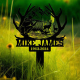 Custom Hunting Memorial Plaque Stake, Memorial Grave Marker, Hunter Memorial Stake For Grave, Hunter Loss, Dad Loss, Hunter Sign