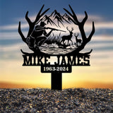 Custom Hunting Memorial Plaque Stake, Memorial Grave Marker, Hunter Memorial Stake For Grave, Hunter Loss, Dad Loss, Hunter Sign