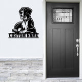 Custom Metal Great Dane Sign with Led Light, Great Dane Dog Name Gift, Gift For Dog Lover, Dog Monogram Metal Sign, Dog Mom Gift