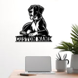 Custom Metal Great Dane Sign with Led Light, Great Dane Dog Name Gift, Gift For Dog Lover, Dog Monogram Metal Sign, Dog Mom Gift