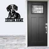 Custom Metal Dachshund Sign with Led Light, Dachshund Dog Name Gift, Gift For Dog Lover, Dog Monogram Metal Sign, Dog Mom Gift