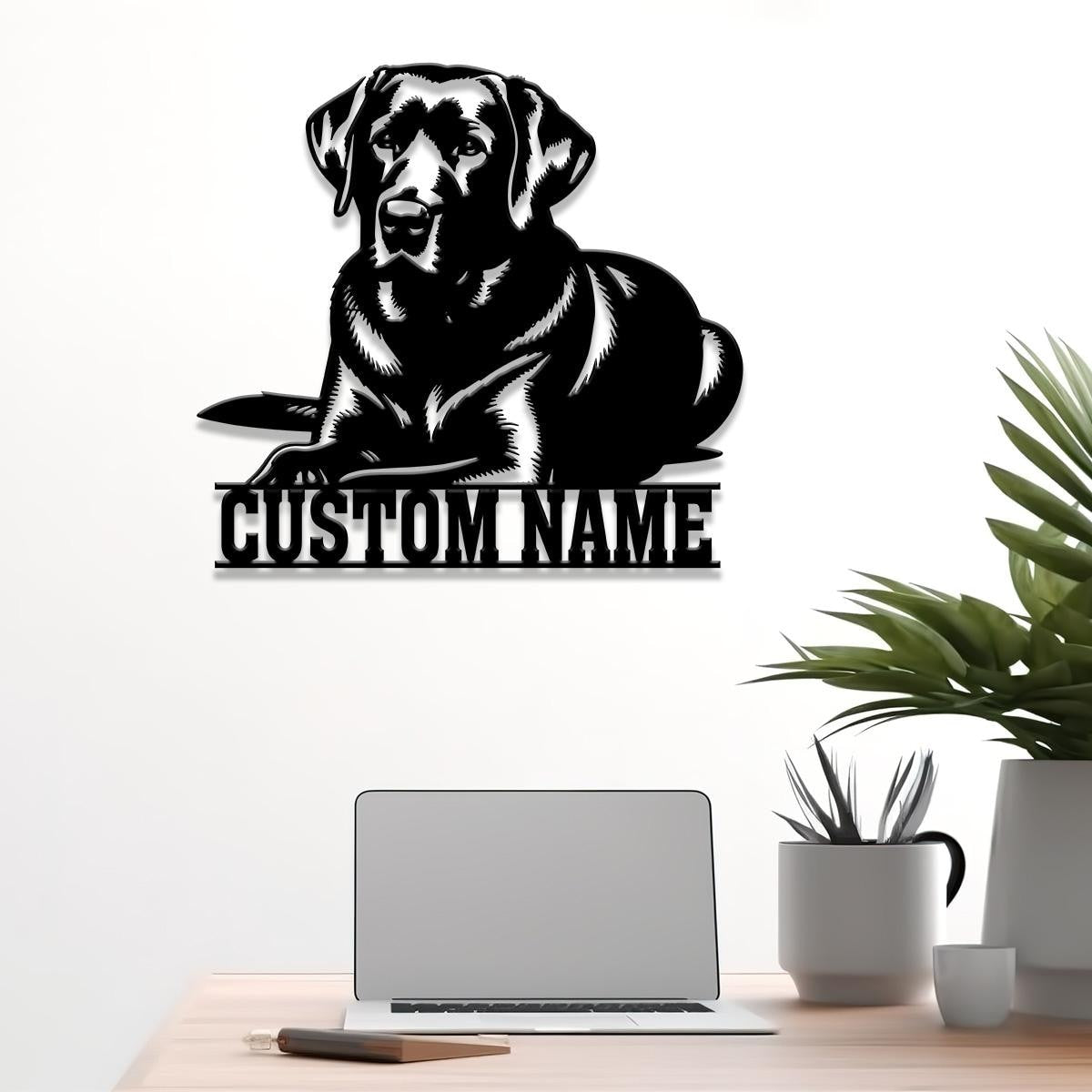 Custom Metal Labrador Retriever Sign with Led Light, Labrador Retriever Name Gift, Gift For Dog Lover, Dog Monogram Metal Sign, Dog Mom Gift