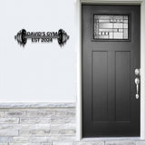 Custom Name Home Gym Metal Sign, Powerlifting Metal Wall Art, Personalized Home Gym Sign, Fitness Decor, Gift for Dad Husband