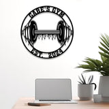 Custom Name Home Gym Metal Sign, Powerlifting Metal Wall Art, Personalized Home Gym Sign, Fitness Decor, Gift for Dad Husband