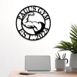 Personalized Metal Home Gym Metal Sign with Led Light, Gym Wall Decor, Metal Wall Decor, Home Gym Decor, Personalized Home Decor