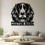 Custom Name Springer Spaniel Metal Sign with Led Light, Springer Spaniel Sign, Personalized Dog Sign, Dog Monogram, Dog Mom Gift, Dog Gift