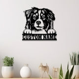 Custom Metal Australian Shepherd Sign, Australian Shepherd Family Name Gift, Gift For Dog Lover, Dog Monogram Metal Sign, Dog Mom Gifts