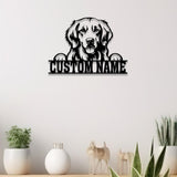 Custom Metal Golden Retriever Sign, Golden Retriever Family Name Gift, Gift For Dog Lover, Dog Monogram Metal Sign, Dog Mom Gifts