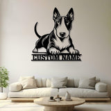 Custom Metal Bull Terrier Sign with Led Light, Bull Terrier Family Name Gift, Gift For Dog Lover, Dog Monogram Metal Sign, Dog Mom Gifts