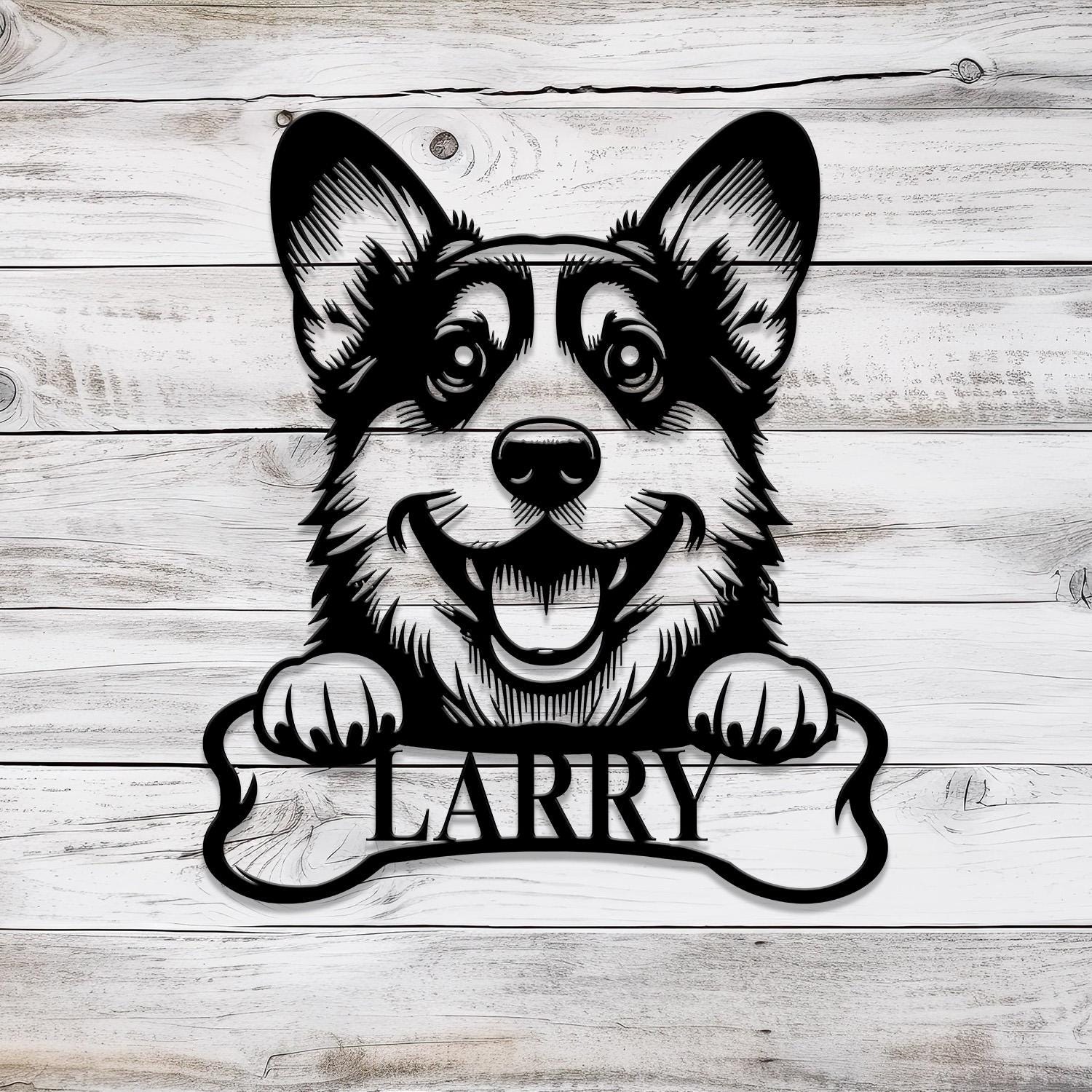 Custom Metal Corgi Sign with Led Light, Corgi Family Name Gift, Gift For Dog Lover, Dog Monogram Sign, Dog Mom Gifts, Corgi Lovers Gift