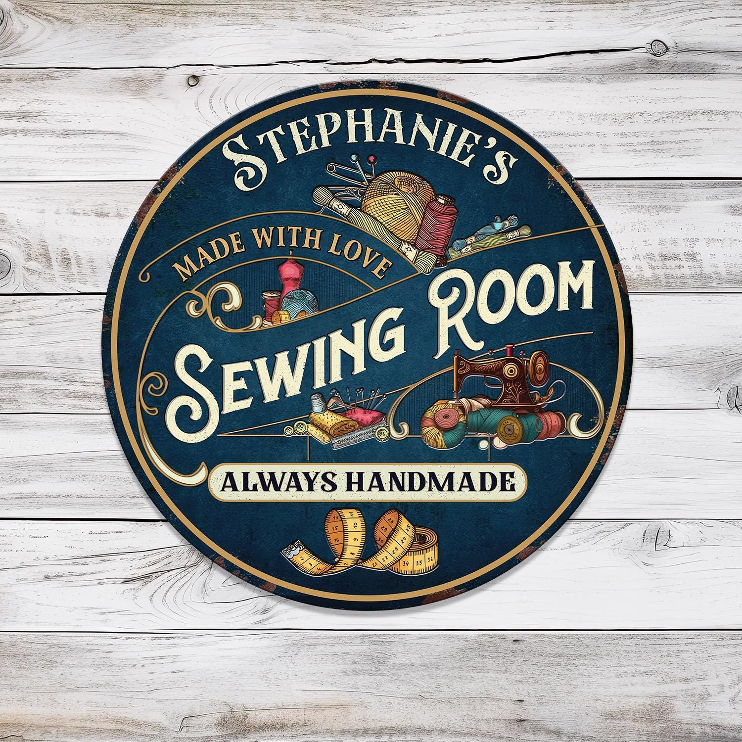 Personalized Sewing Room Metal Sign with Led Light, Craft Sign Decor, Craft Quilting Sign, Art Room Decor, Sewing Hobby Sign, Gift for Mom