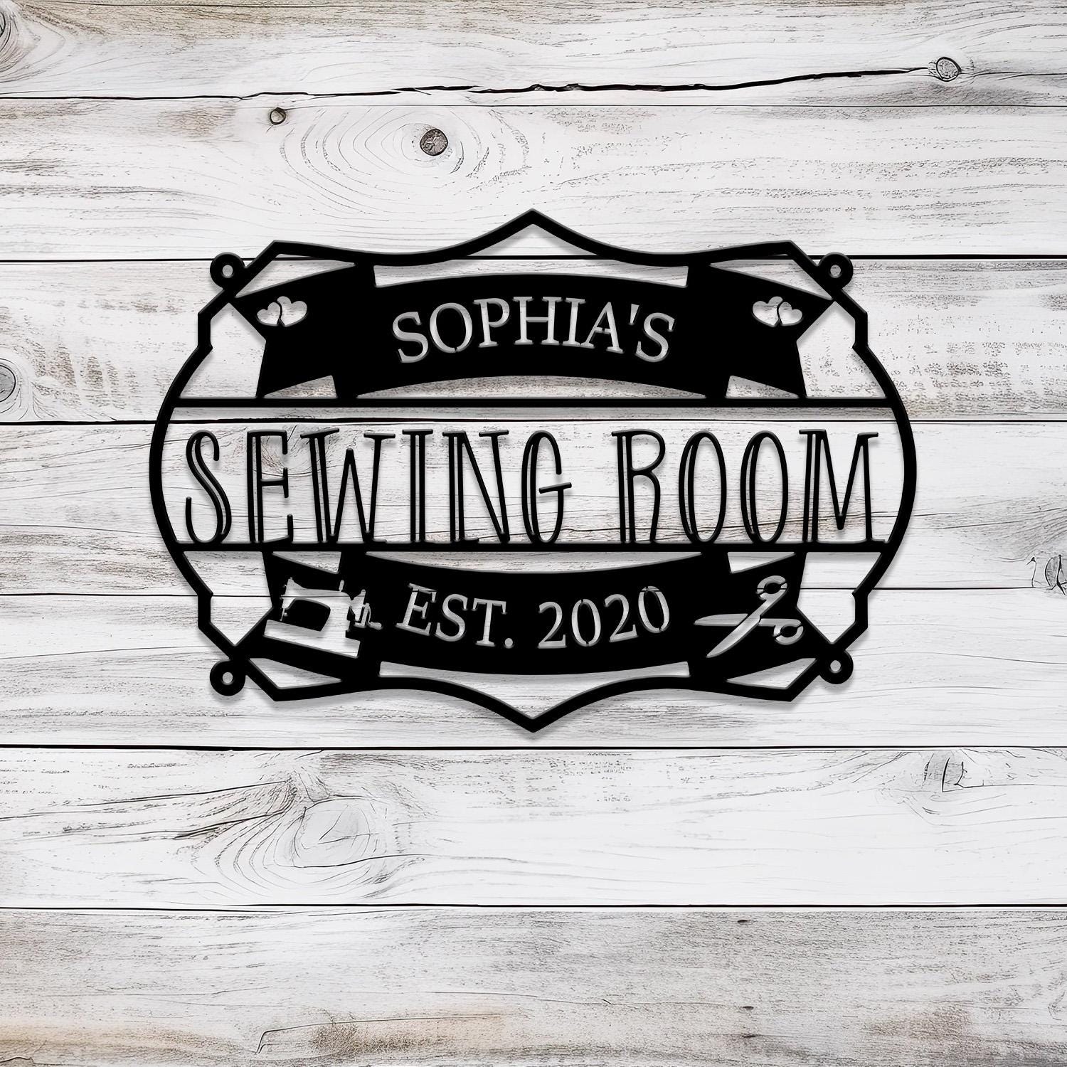 Personalized Sewing Room Metal Sign with Led Light, Craft Sign Decor, Craft Quilting Sign, Art Room Decor, Sewing Hobby Sign, Gift for Mom