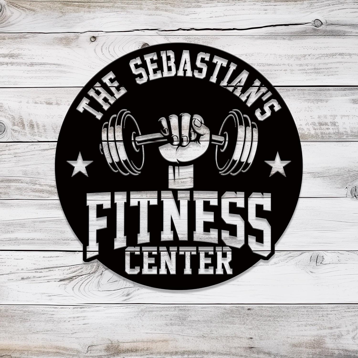 Custom Name Metal Fitness Center Sign with Led Light, Metal Gym Sign, Home Gym Sign, Cross Fit Sign, Gymer Gifts, Gift for Dad
