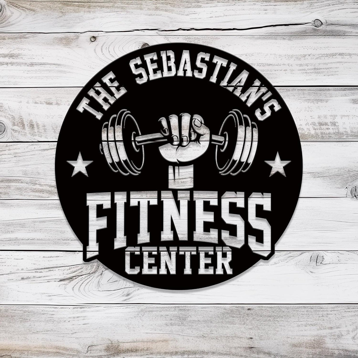 Custom Name Metal Fitness Center Sign with Led Light, Metal Gym Sign, Home Gym Sign, Cross Fit Sign, Gymer Gifts, Gift for Dad