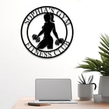 Custom Name Metal Fitness Club Sign with Led Light, Women's Fitness Sign, Metal Gym Sign, Home Gym Art, Signs for Workout Room, Gift for Her