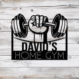 Custom Name Metal Home Gym Sign with Led Light, Metal Gym Sign, Cross Fit Sign, Fitness Decor, Gymer Gifts, Gift for Dad