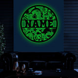 Custom Sealife Animals Name Sign, Metal Ocean Sign, Ocean Themed Metal Wall Art, Ocean Nursery Decor, Sealife Name Sign, Kid's Nursery Decor