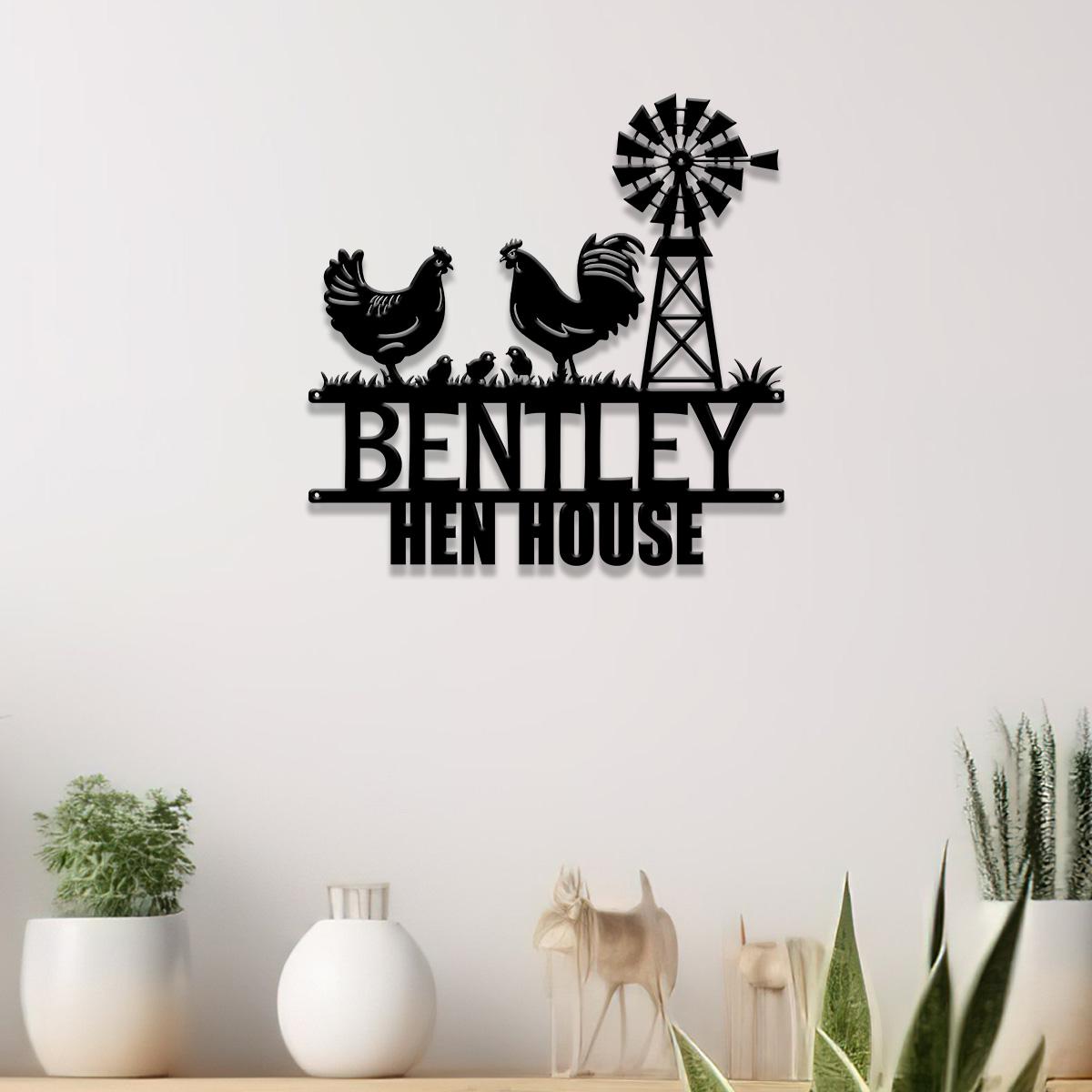 Custom Metal Signs, Chicken Coop Sign, Personalized Chicken Farm Sign, Farm Coop Sign, Family Name Chicken Coop Sign, Hen House Sign
