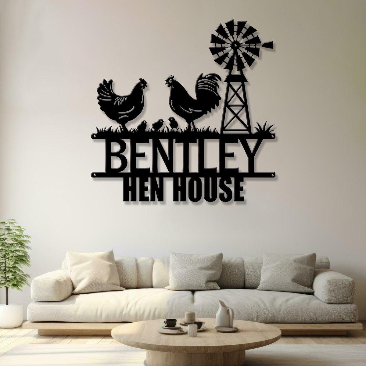 Custom Metal Signs, Chicken Coop Sign, Personalized Chicken Farm Sign, Farm Coop Sign, Family Name Chicken Coop Sign, Hen House Sign