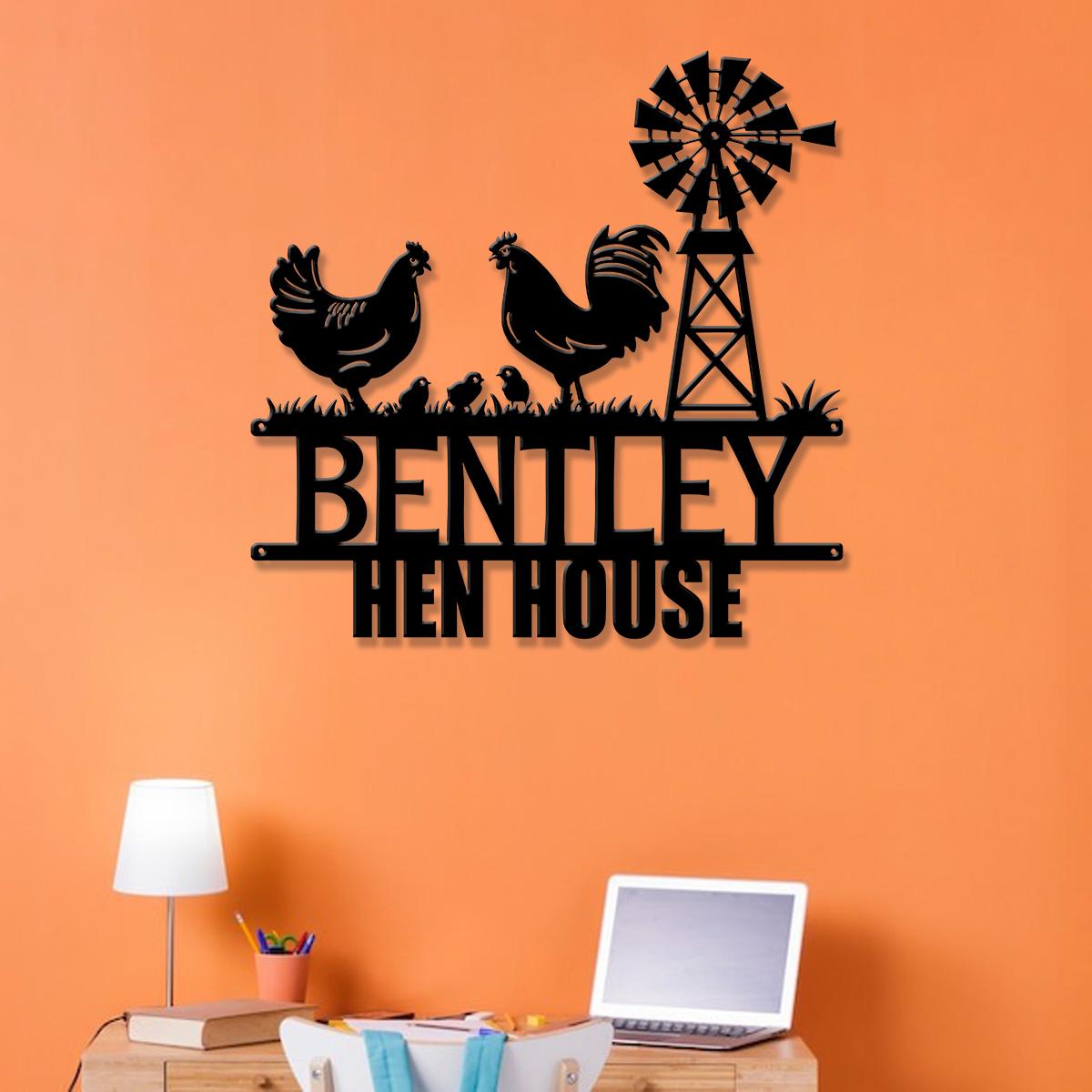 Custom Metal Signs, Chicken Coop Sign, Personalized Chicken Farm Sign, Farm Coop Sign, Family Name Chicken Coop Sign, Hen House Sign
