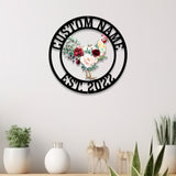 Personalized Floral Chicken Coop Sign with Led Light, Hen House Coop Sign, Farm Metal Sign, Metal Chicken Coop Sign, Custom Chicken Sign