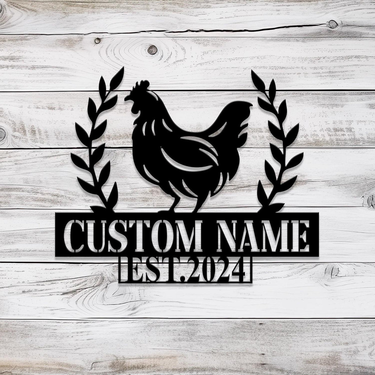 Personalized Chicken Coop Sign, Chicken coop Wall Art, Custom Chicken Metal Sign, Farm House Decor, Hen house Sign, Farm Decor, Barn Decor