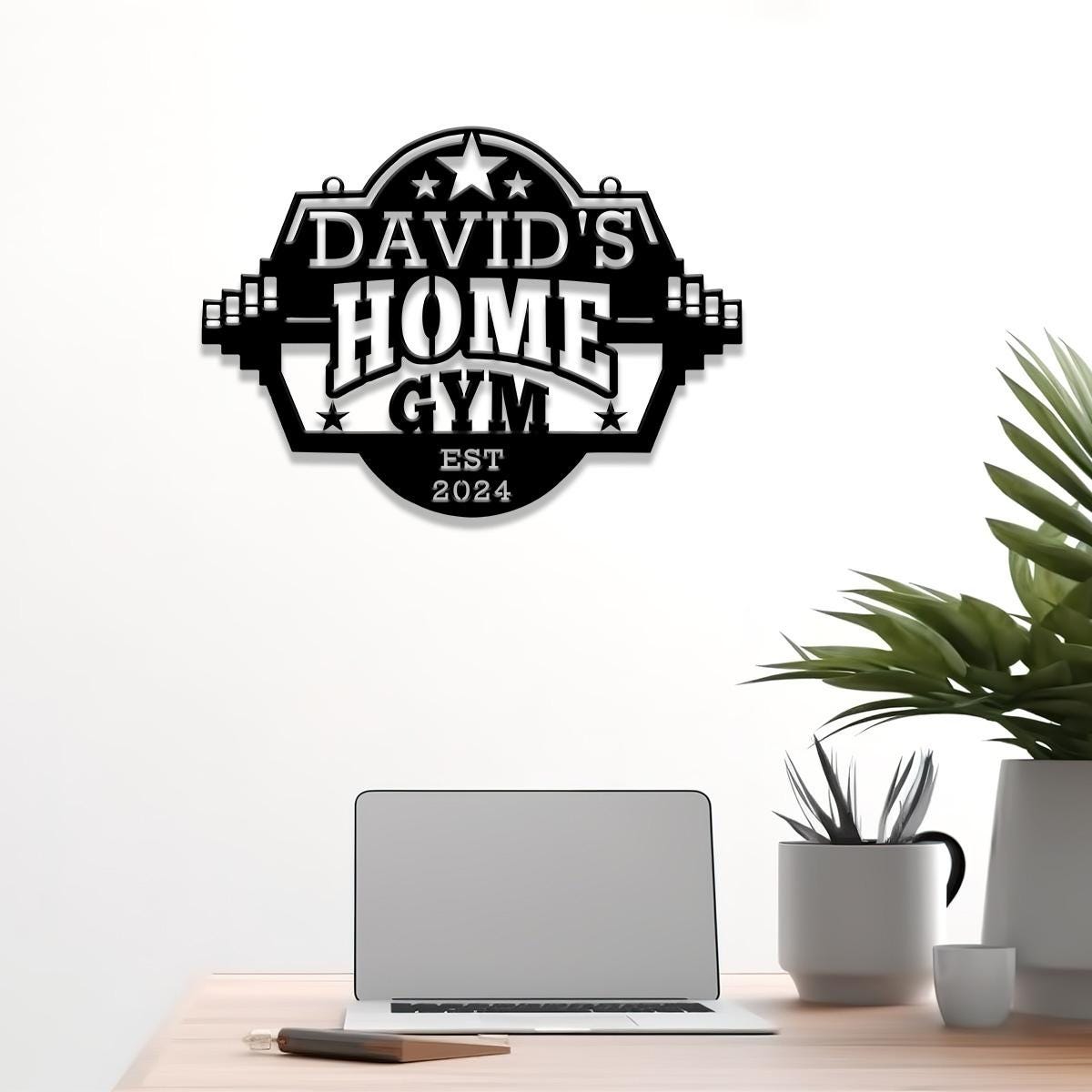 Custom Name Metal Home Gym Sign with Led Light, Metal Gym Sign, Cross Fit Sign, Fitness Decor, Gymer Gifts, Gift for Dad