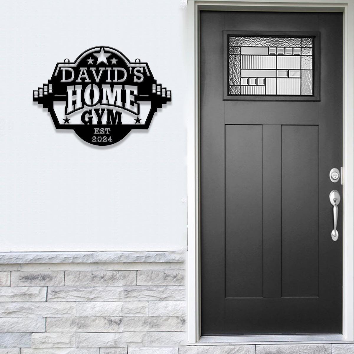 Custom Name Metal Home Gym Sign with Led Light, Metal Gym Sign, Cross Fit Sign, Fitness Decor, Gymer Gifts, Gift for Dad