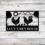 Personalized Hen House Sign with Led Light, Chicken Coop Sign, Farm Metal Sign, Metal Farm Coop Sign, Custom Chicken Coop Sign, Farm Decor
