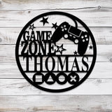 Custom Metal Gaming Zone Sign with Led Light, Game Controller Metal Wall Art, Game Room Decor, Gamer Name Sign, Gaming Gift, Video Game Art