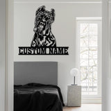 Custom Monogram metal Sign, Family Name Sign, Carne Corso Dog Metal Sign, Carne Corso Family Name Gift, Carne Corso Gift, Gift For Pet Lover