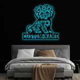 Custom Monogram Metal Sign, Family Name Sign, Maltipoo Dog Metal Sign, Maltipoo Family Name Gift, Maltipoo Gift, Gift For Pet Lover.