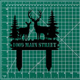 Personalized Deer Metal Address Sign - Custom House Number Plaque for Outdoor Decor - Perfect Rustic Gift for Yard, Cabin, or Home!