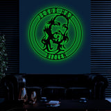Jesus Has Rizzen Metal Wall Art with Led Light, Christian Line Art, Christian Wall Decor, Christian Gift, Outdoor Garden and Decor