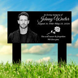 Custom Photo Grave Marker, Temporary Grave Marker With Photo, Outdoor Memorial Plaque, Sympathy Plaque, Remembrance Plaque