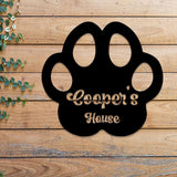 Pet Name Metal Sign, Personalized Dog Wall Sign, Dog House Name Plaque, Pet DÃ©cor, Custom Dog Name Sign, Kennel Nameplate