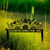 Personalized Sunflowers Memorial Plaque Stake, Memorial Gifts for Loss of Mother, Memorial Sign, In Loving Memory Gift, Remembrance Plaque