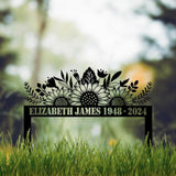 Personalized Sunflowers Memorial Plaque Stake, Memorial Gifts for Loss of Mother, Memorial Sign, In Loving Memory Gift, Remembrance Plaque