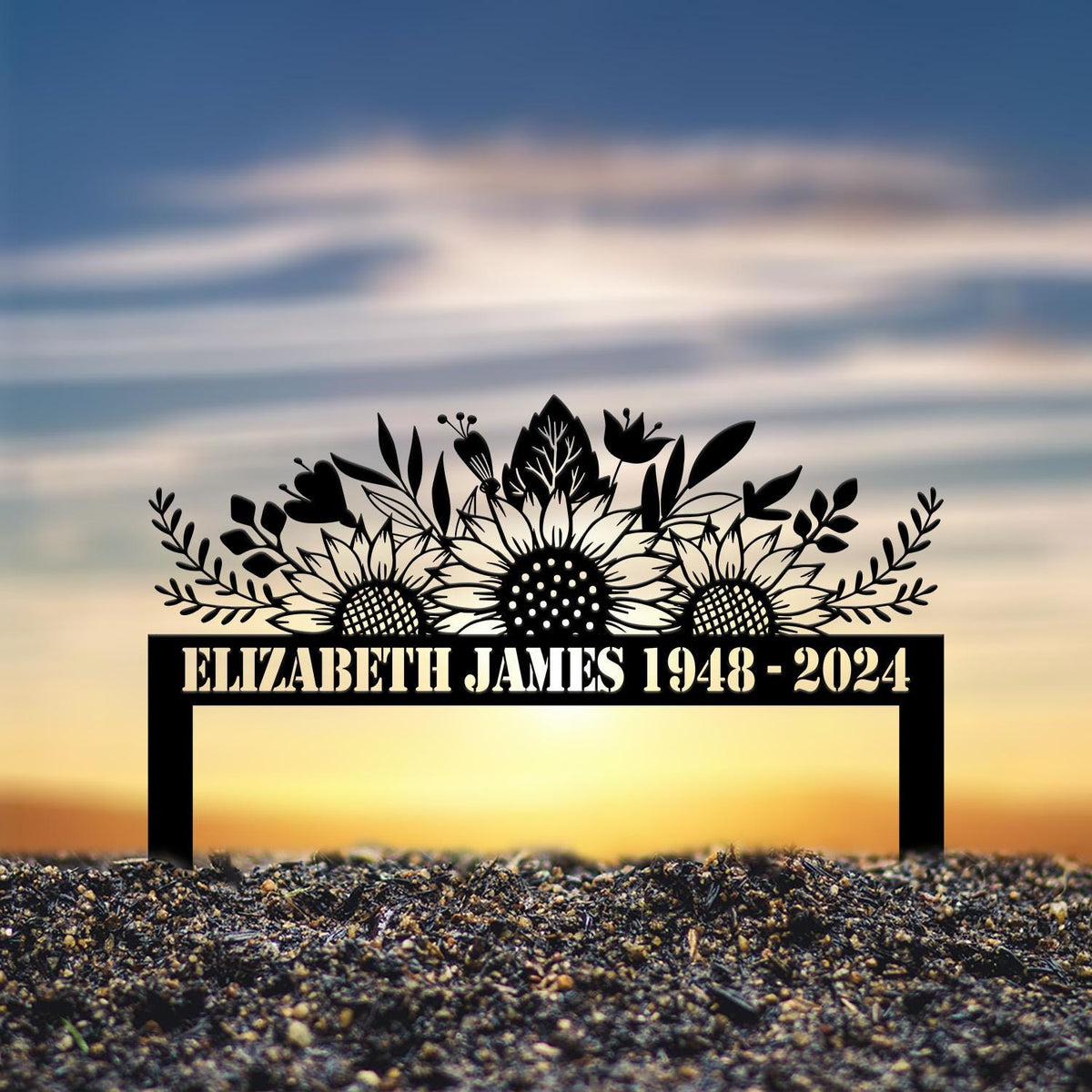 Personalized Sunflowers Memorial Plaque Stake, Memorial Gifts for Loss of Mother, Memorial Sign, In Loving Memory Gift, Remembrance Plaque