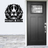 Custom Name Springer Spaniel Metal Sign with Led Light, Springer Spaniel Sign, Personalized Dog Sign, Dog Monogram, Dog Mom Gift, Dog Gift